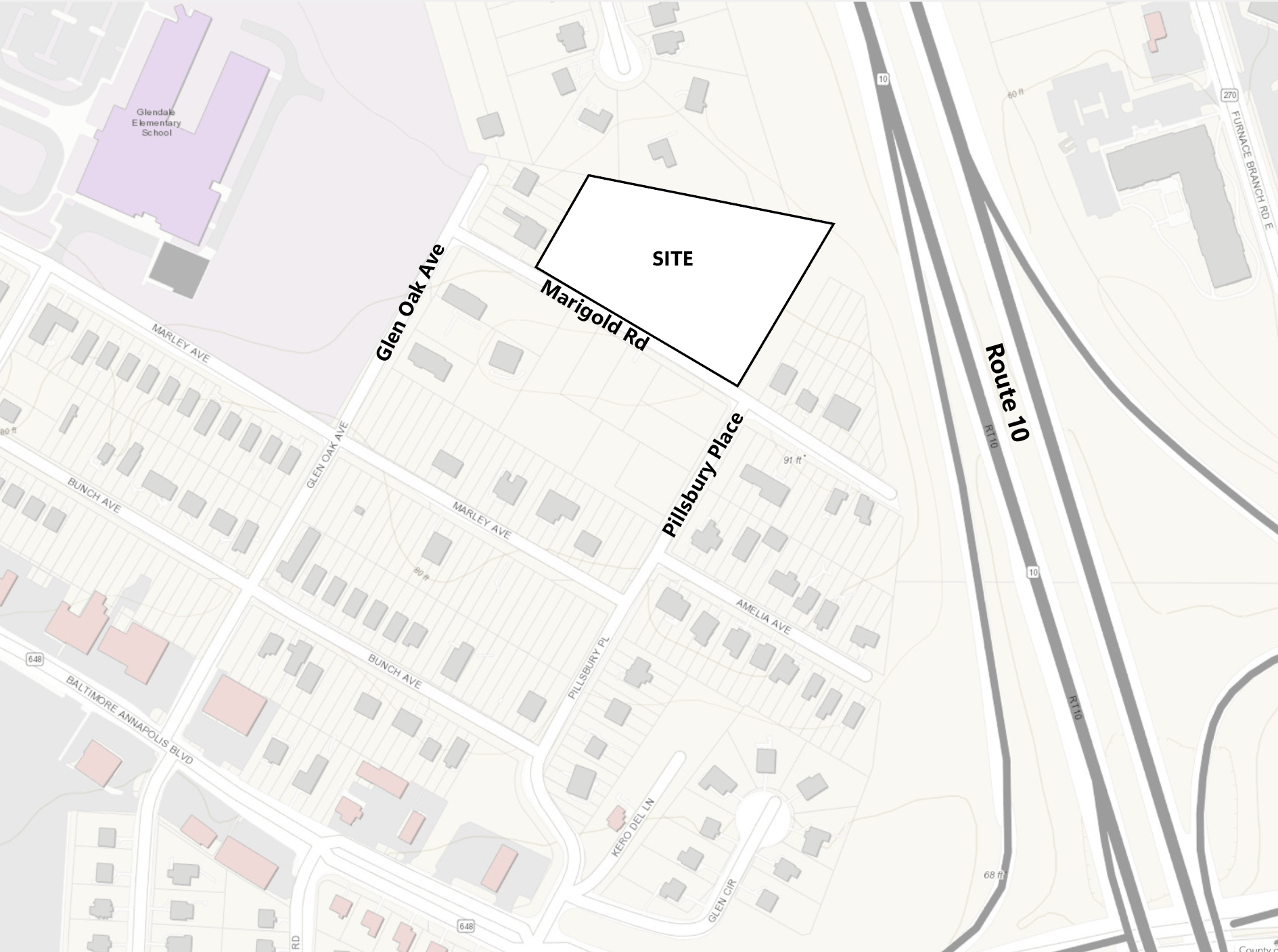 Map showing site location